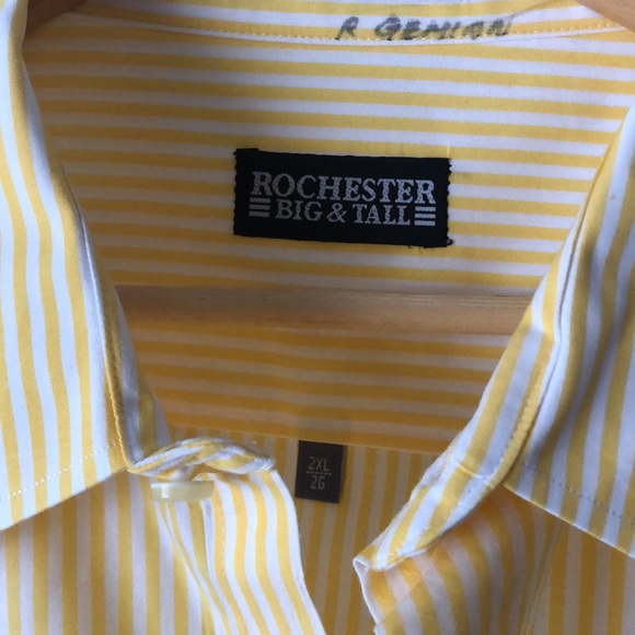 Rochester Big & Tall Striped Dress Shirt - Picture 2 of 4